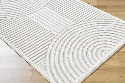 Deron Ivory 3D Rainbow Washable Rug - Tree of Life