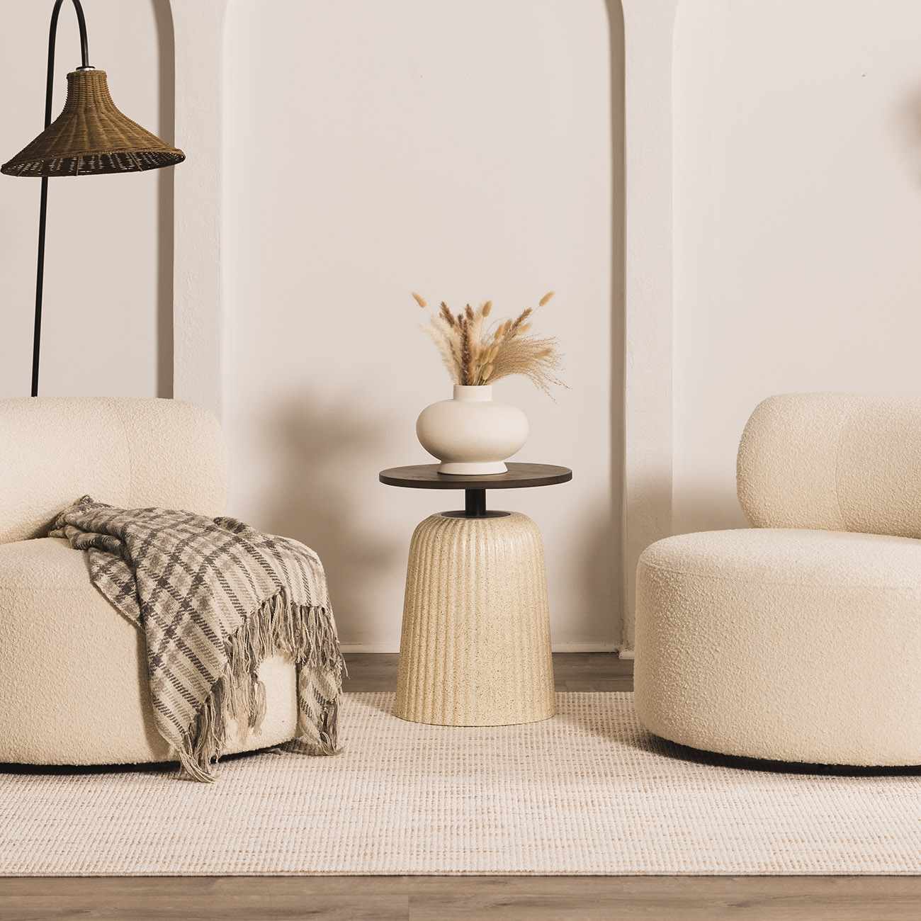 Gowan Beige Area Rug - Tree of Life