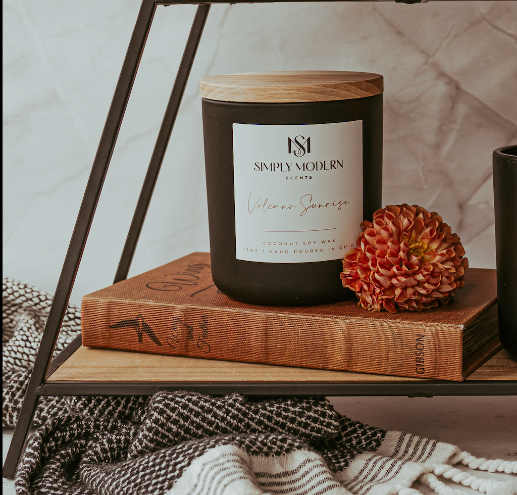 Volcano Sunrise | Wood-Wick Coconut Soy Wax Candle - Tree of Life