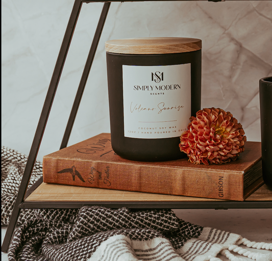 Volcano Sunrise | Wood-Wick Coconut Soy Wax Candle - Tree of Life