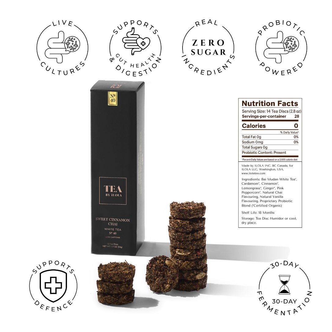 Sweet Cinnamon Chai No. 40 – Spiced Probiotic White Tea Discs - Tree of Life