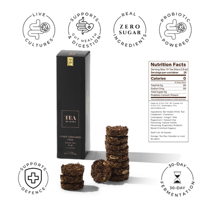 Sweet Cinnamon Chai No. 40 – Spiced Probiotic White Tea Discs - Tree of Life