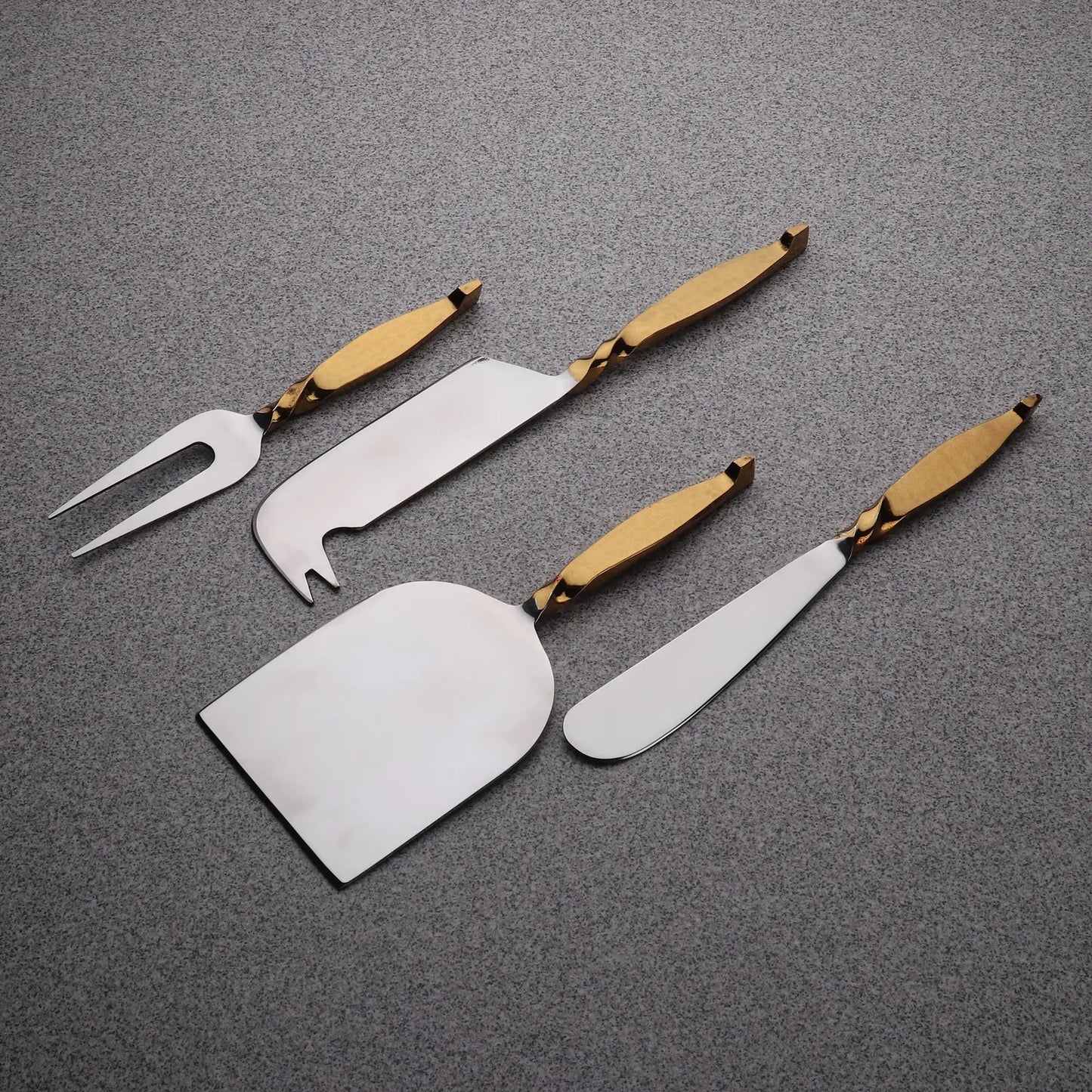 TWISTED URBAN GOLD CHEESE KNIFE 4 PC. SET - Tree of Life
