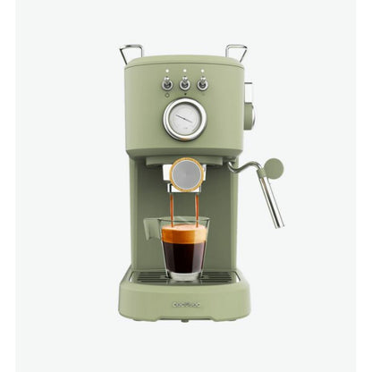 Express Coffee Machine Cecotec Power Espresso 20 Retro 1100 W 20 bar 1,25 L Green-1
