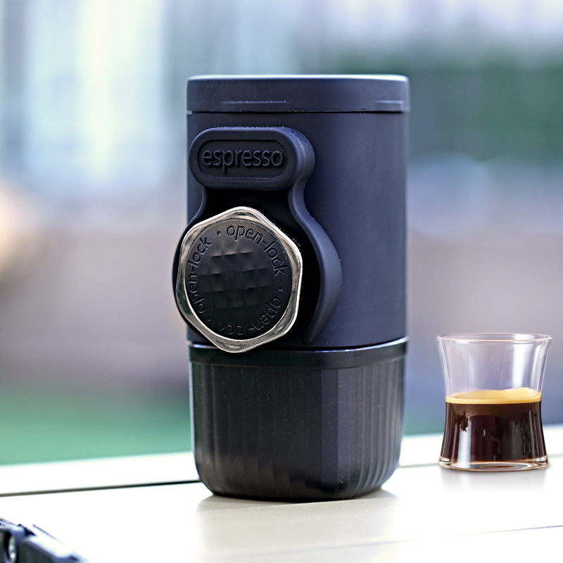Portable Hand-Press Espresso Maker - Compact Capsule & Powder Coffee Machine-0