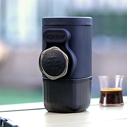 Portable Hand-Press Espresso Maker - Compact Capsule & Powder Coffee Machine-0