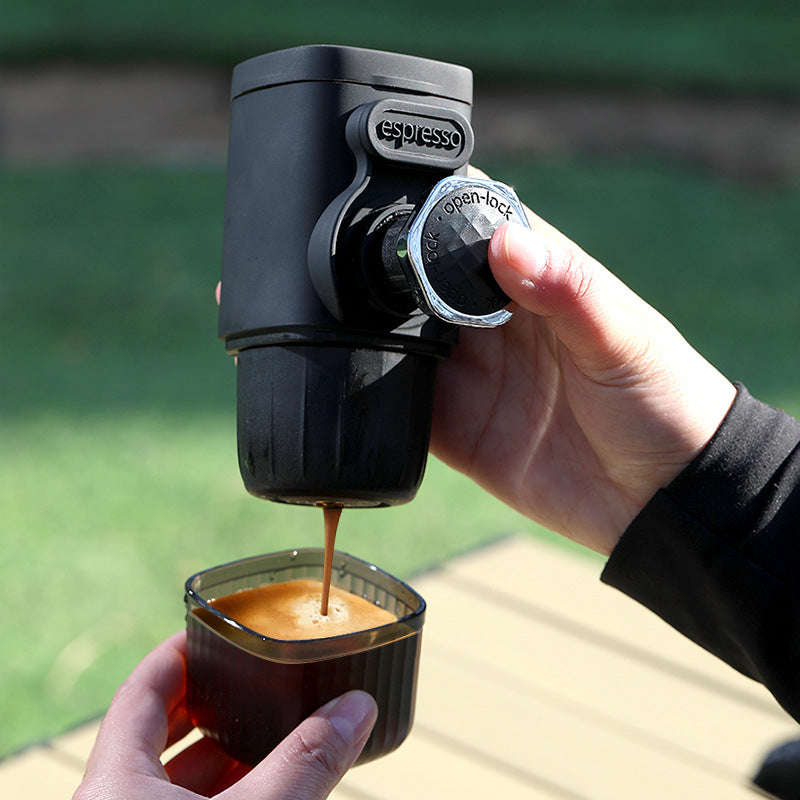 Portable Hand-Press Espresso Maker - Compact Capsule & Powder Coffee Machine-1