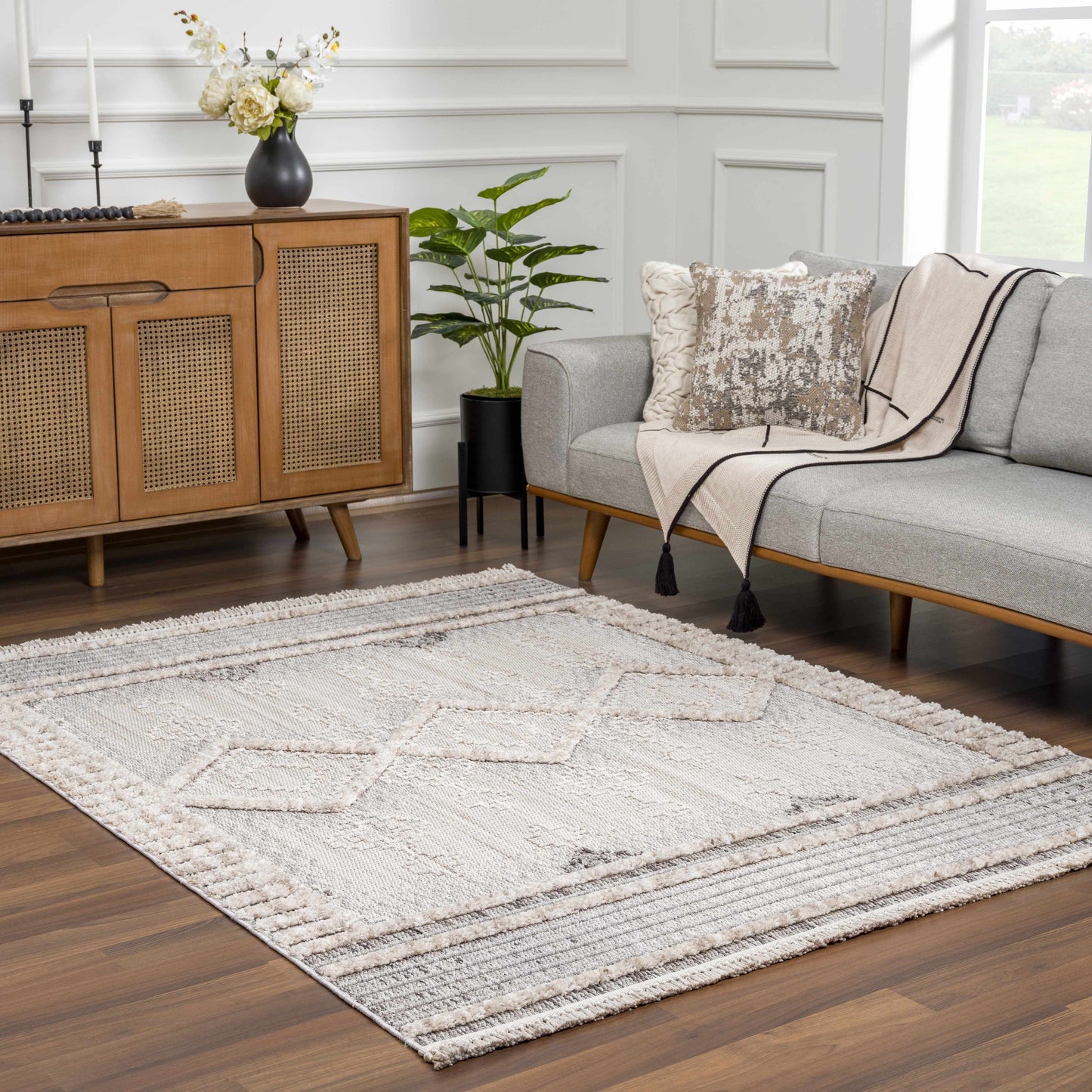Amaga High-Low Rustic Rug - Tree of Life
