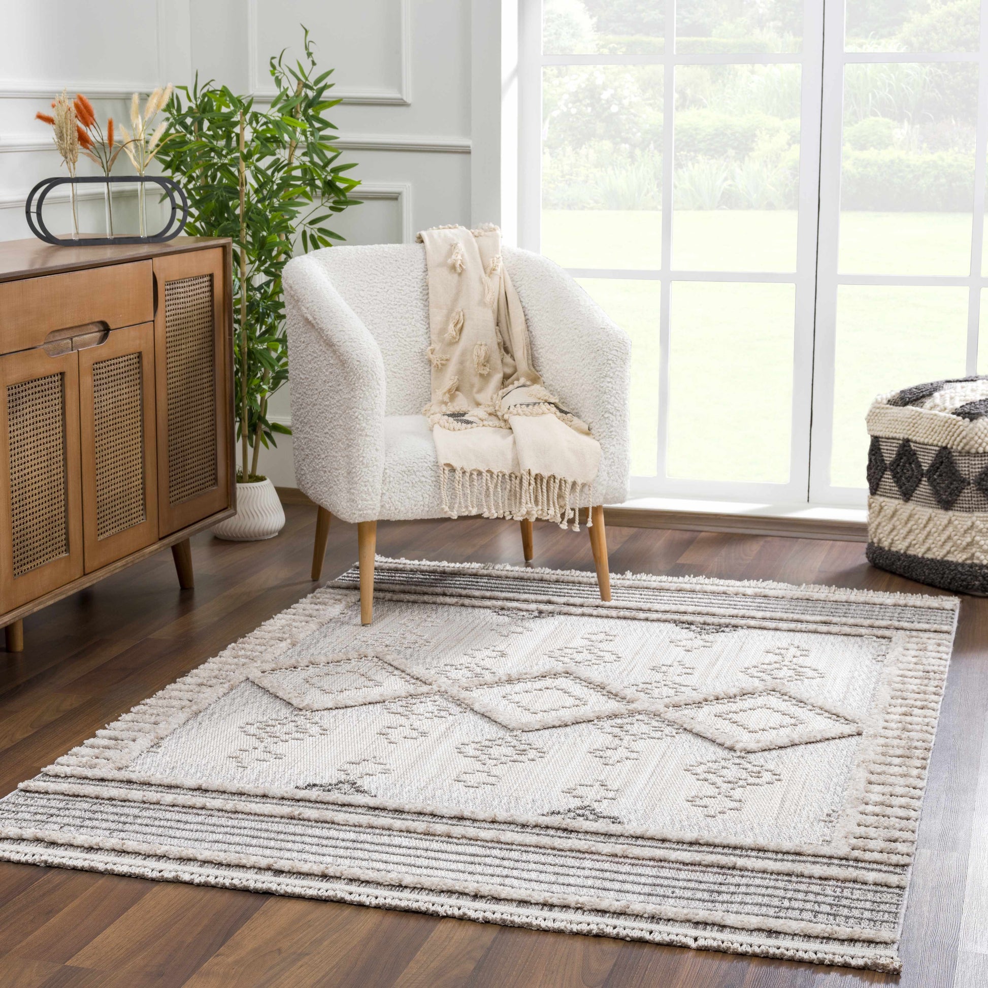 Amaga High-Low Rustic Rug - Tree of Life