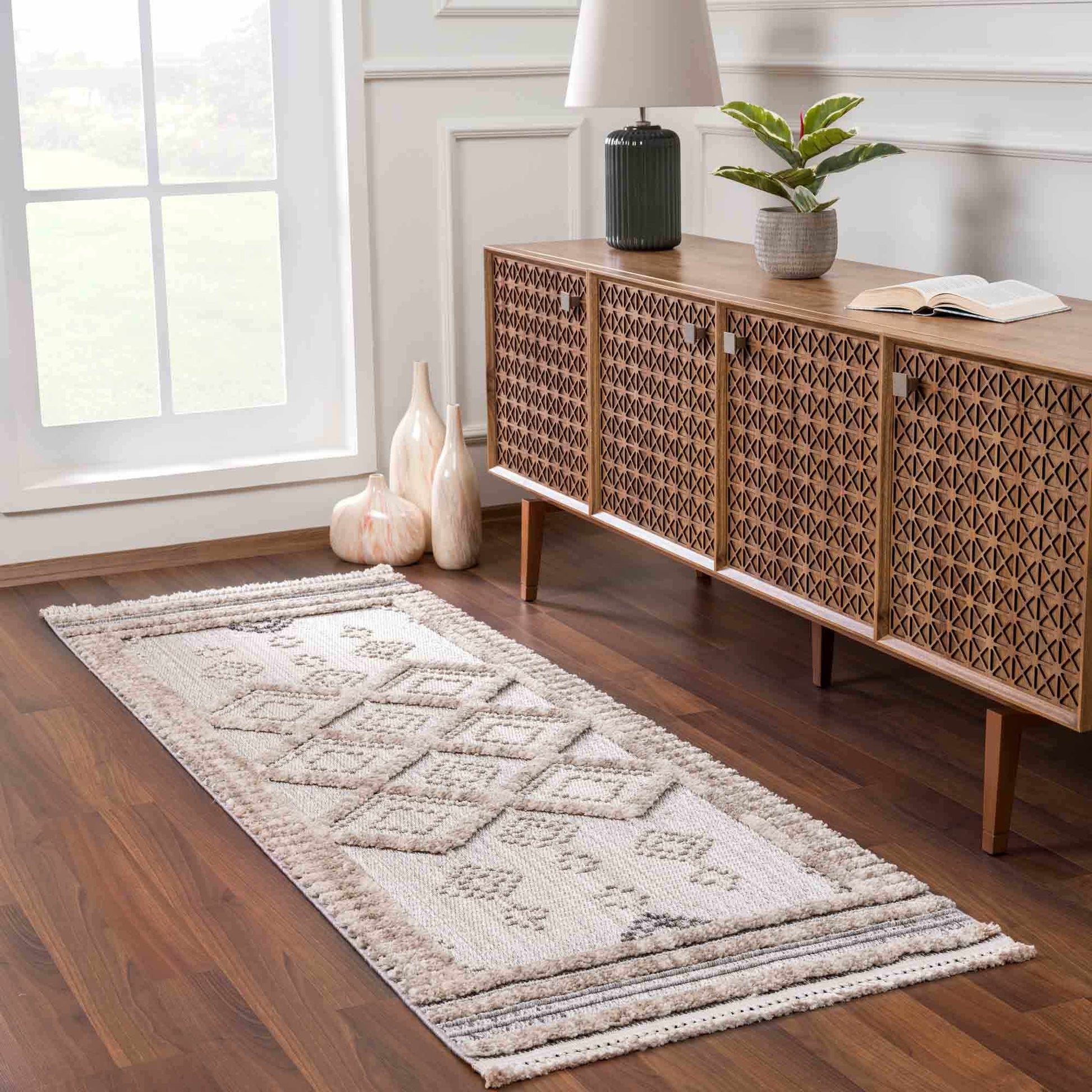 Amaga High-Low Rustic Rug - Tree of Life