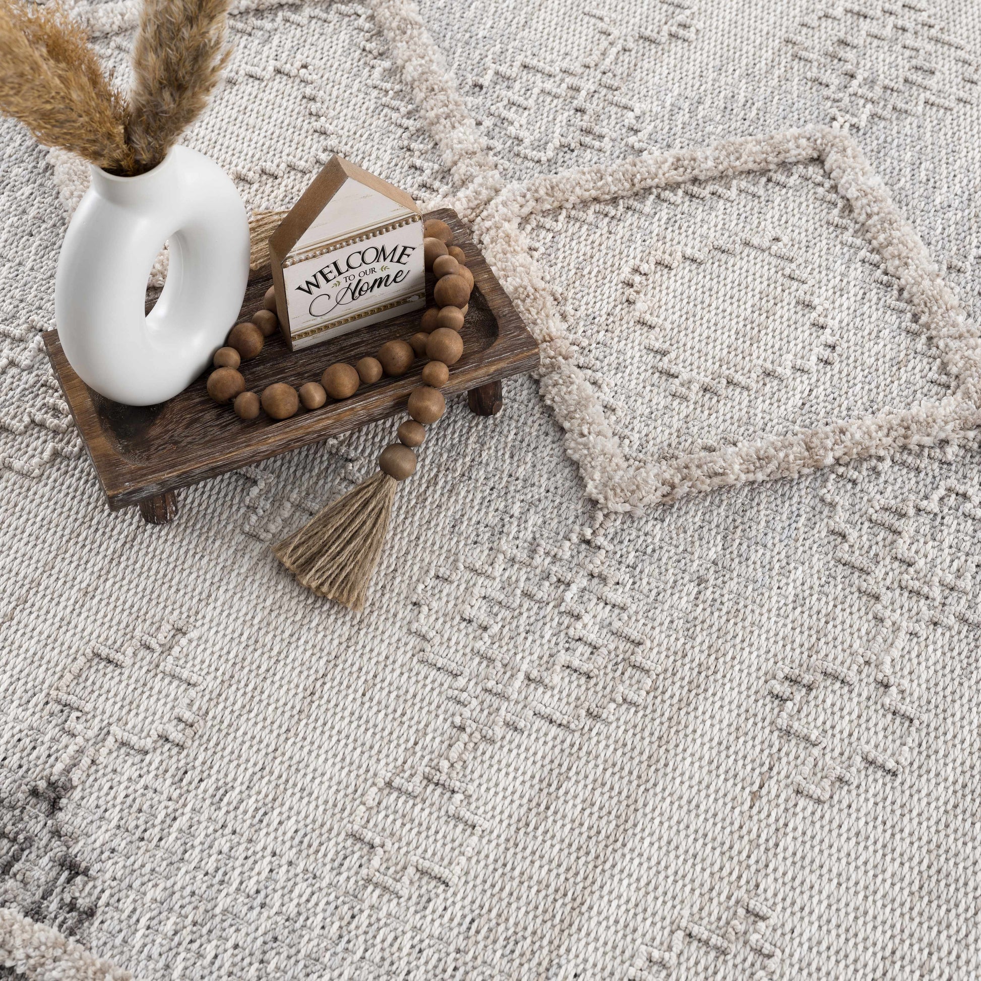 Amaga High-Low Rustic Rug - Tree of Life