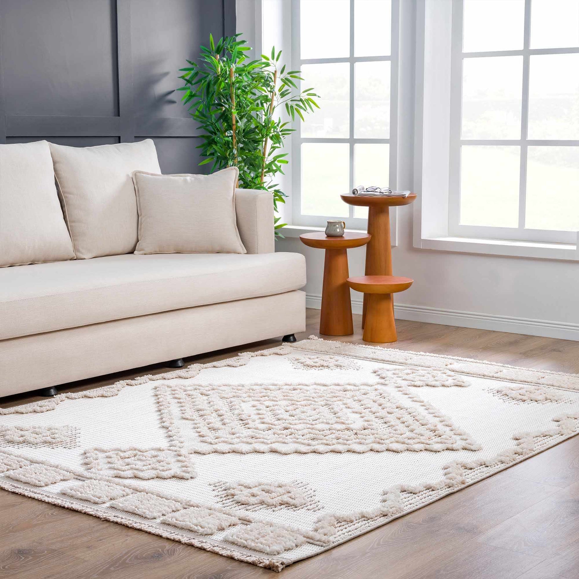 Rosales High-Low Rustic Rug - Tree of Life