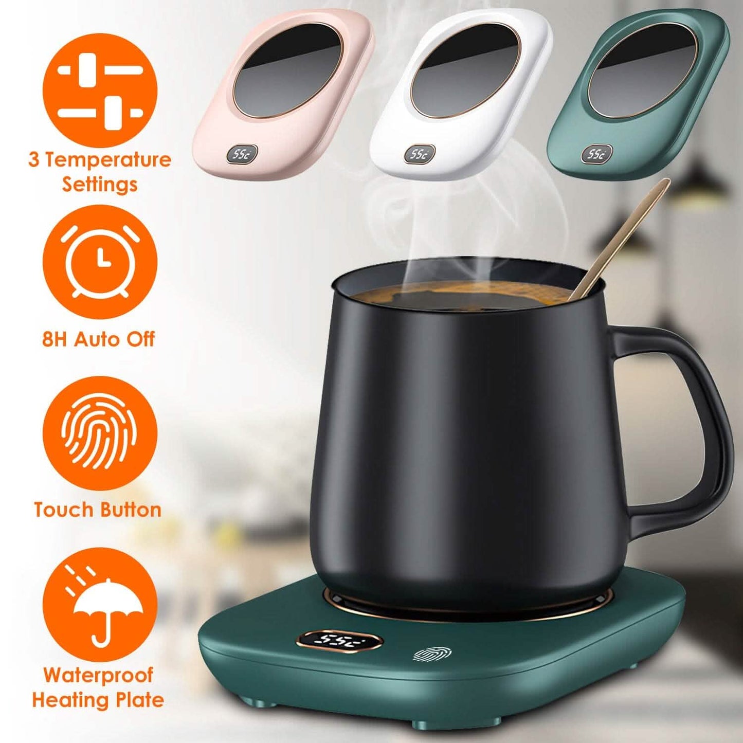 Auto Shut Off USB Coffee Mug Heating Plate with 3 Temperature Setting - Tree of Life