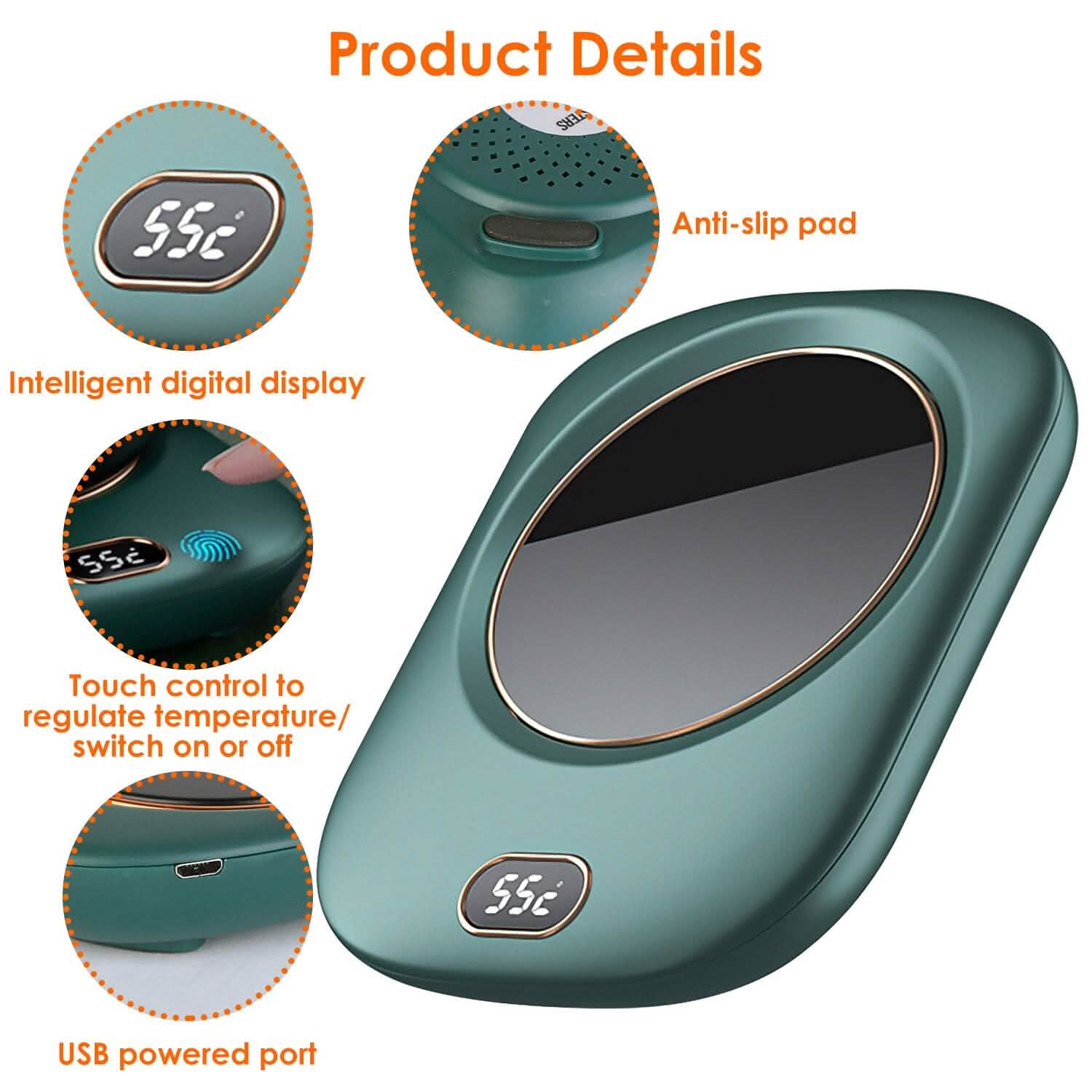 Auto Shut Off USB Coffee Mug Heating Plate with 3 Temperature Setting - Tree of Life