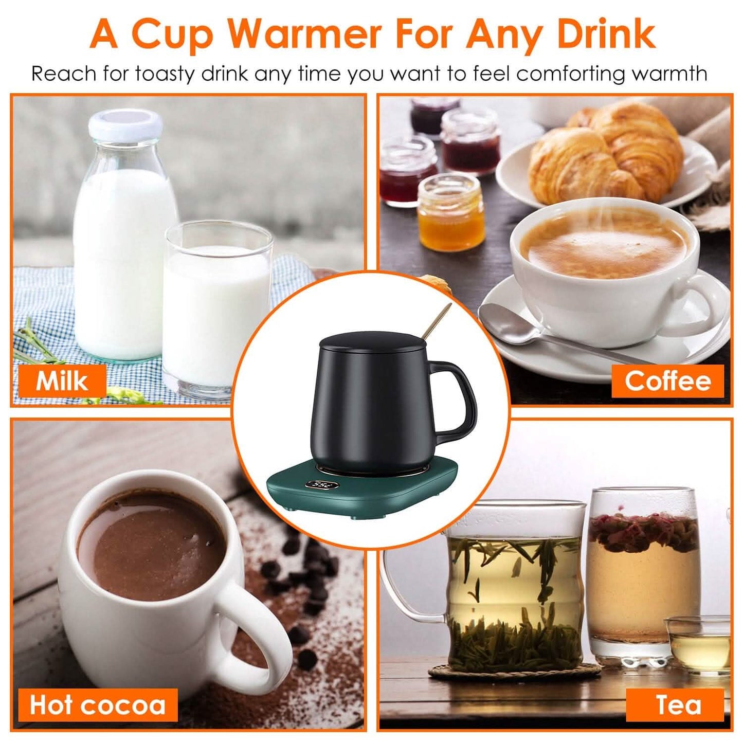 Auto Shut Off USB Coffee Mug Heating Plate with 3 Temperature Setting - Tree of Life