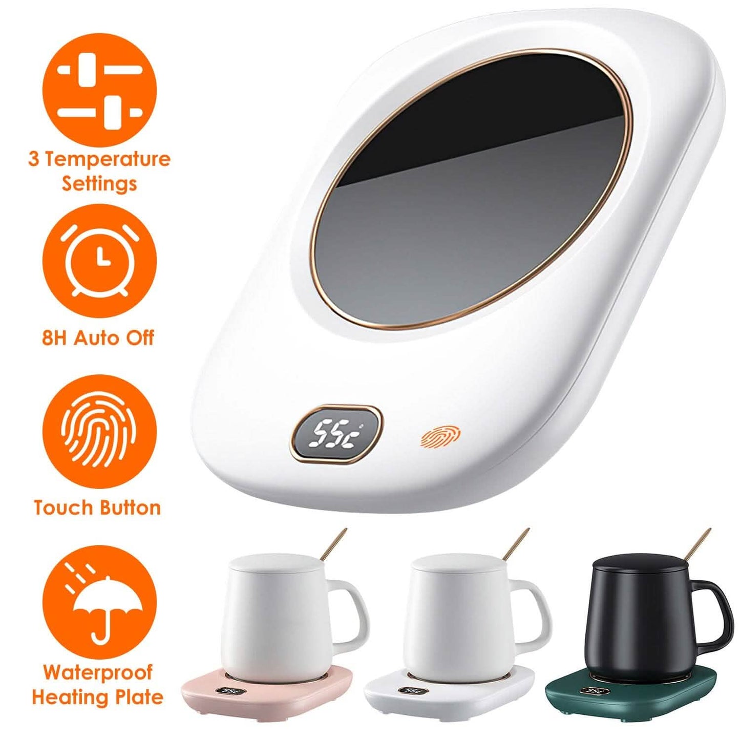 Auto Shut Off USB Coffee Mug Heating Plate with 3 Temperature Setting - Tree of Life