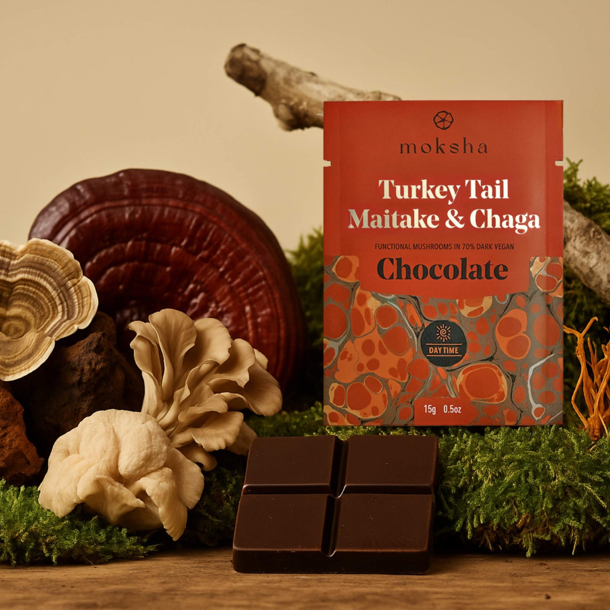 Forest Reserve™ Turkey Tail, Maitake, & Chaga Mushroom Chocolate Squares - Tree of Life