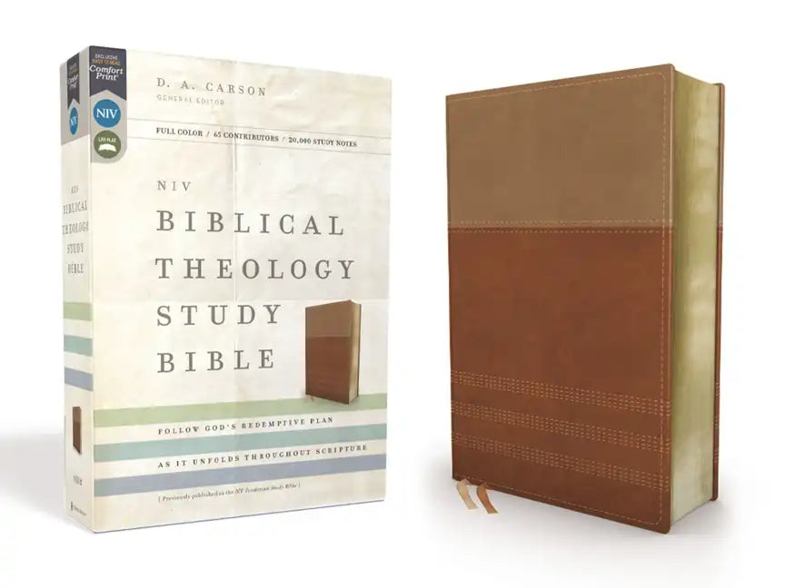 NIV, Biblical Theology Study Bible, Imitation Leather, Tan/Brown, Indexed, Comfort Print: Follow God's Redemptive Plan as It Unfolds Throughout Script - Imitation Leather - Tree of Life