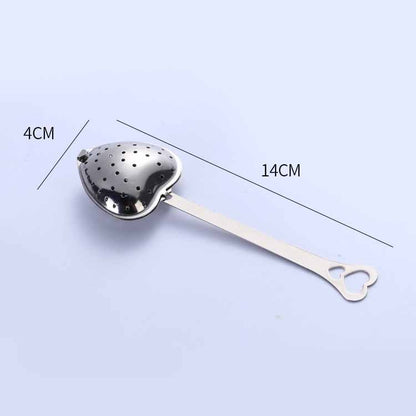 Stainless Steel Tea Filter With Chain Metal Herb Spice Strainer Spoon Heart Shaped Tea Infuser Seasoning Ball Teaware - Tree of Life