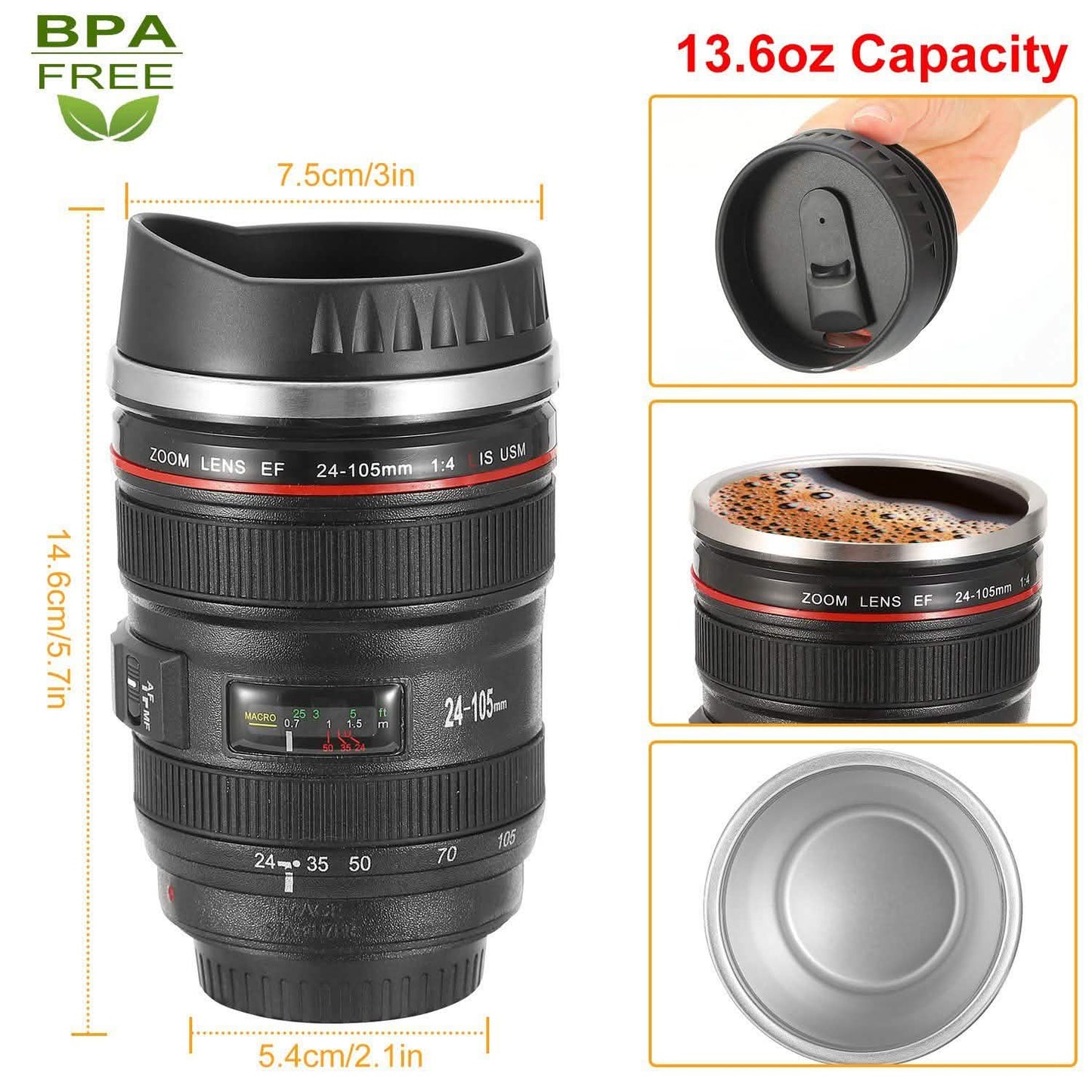Camera Lens Coffee Mug Cup 13.6oz - Tree of Life