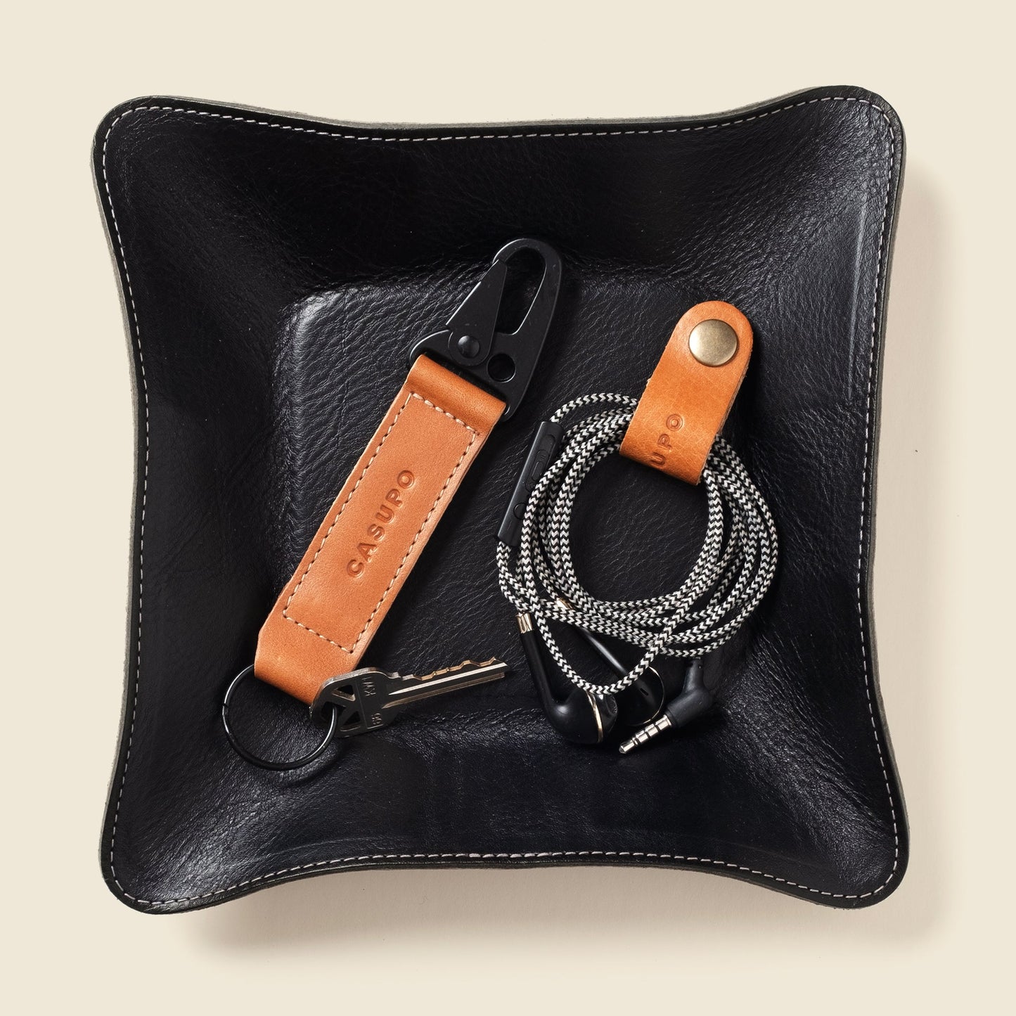 Travel valet tray - Black - Tree of Life