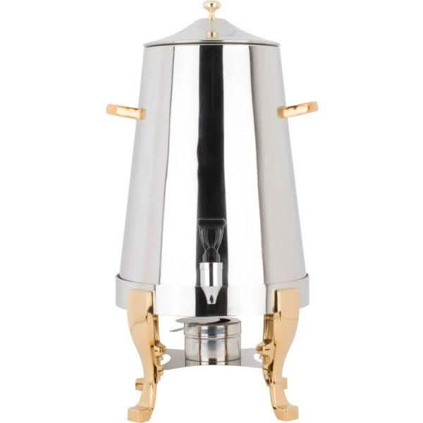 Choice Deluxe Stainless Steel 80 cup Coffee Chafer Urn with Gold Accents - Tree of Life