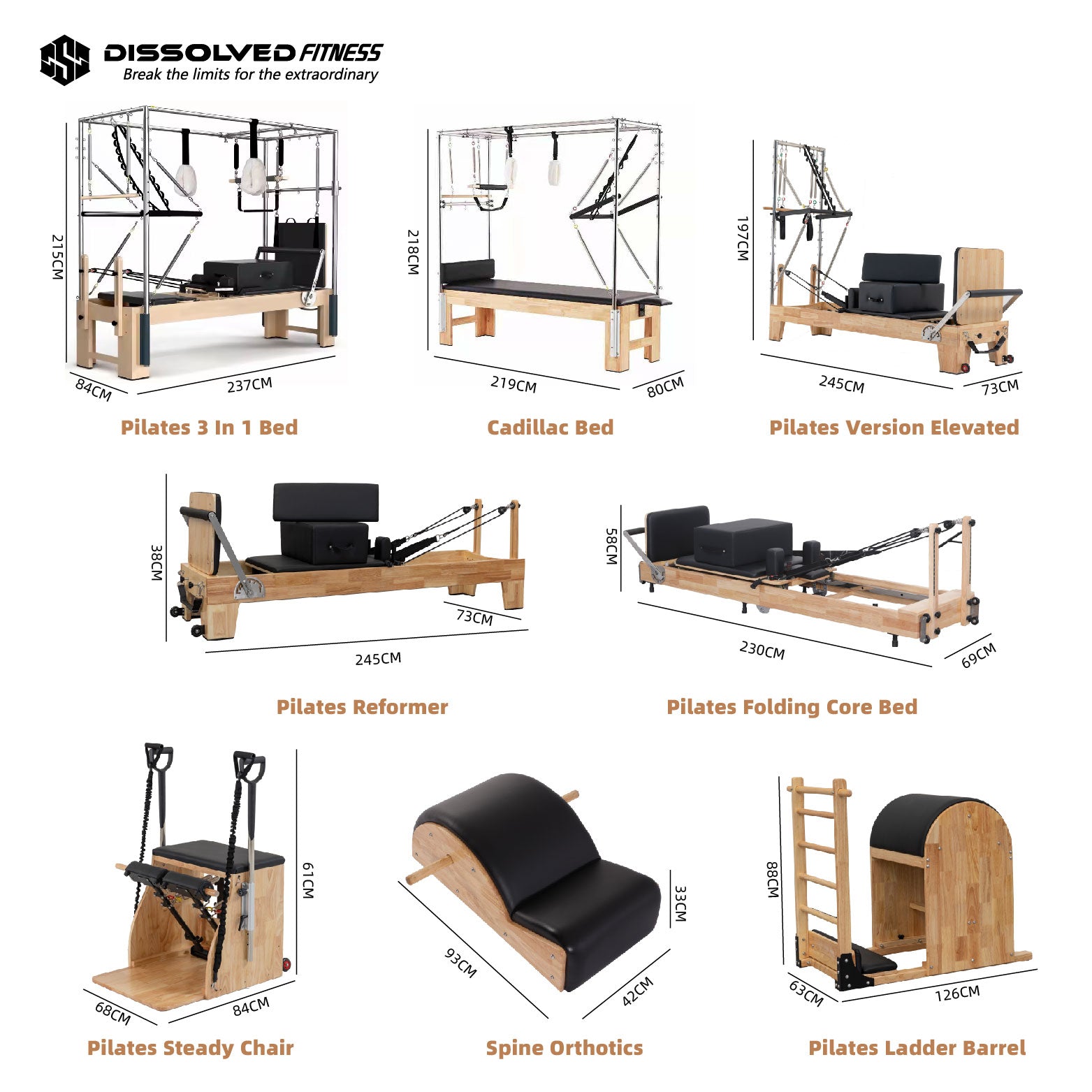 Classic Professional Solid Wood Pilates Reformer - Tree of Life