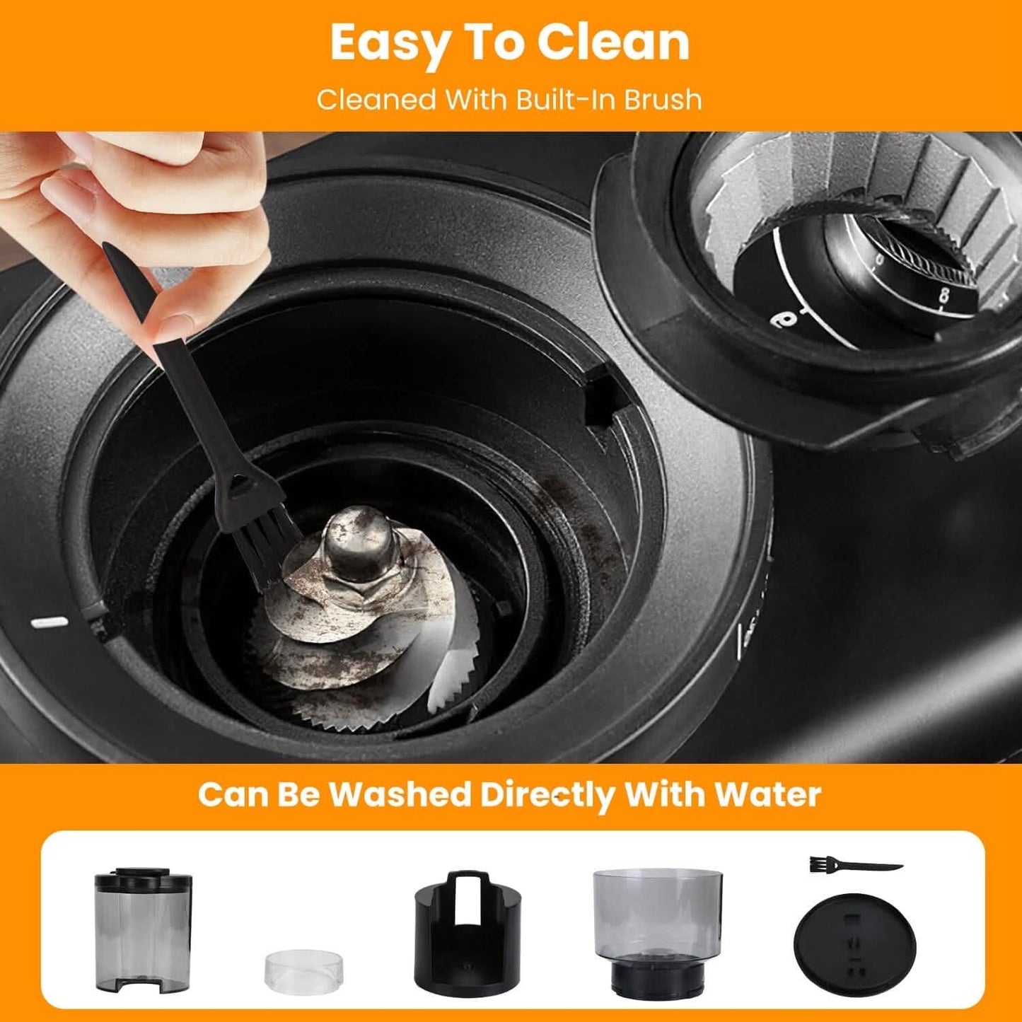 Conical Bur Coffee Bean Electric Grinder with 25 Grind Settings - Tree of Life