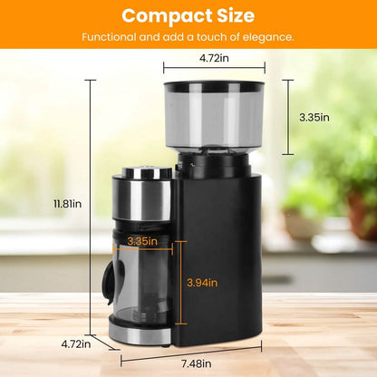 Conical Bur Coffee Bean Electric Grinder with 25 Grind Settings - Tree of Life
