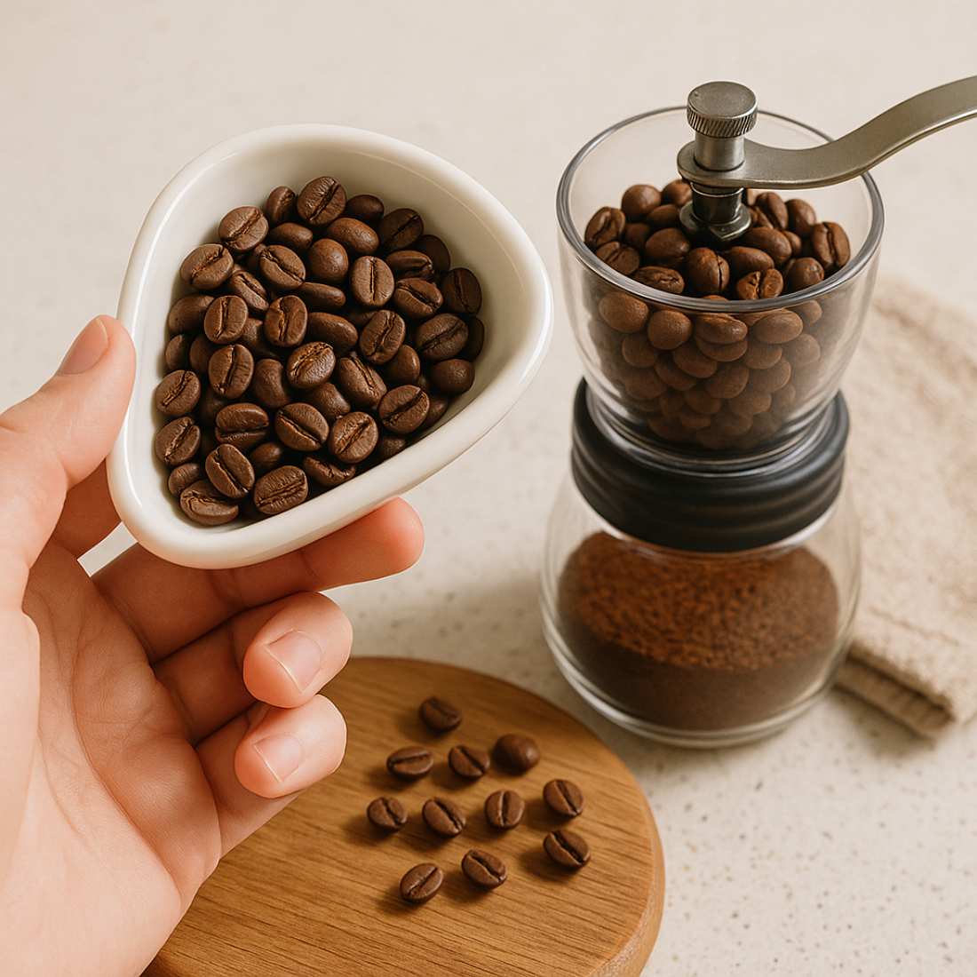 Ceramic Coffee Dosing Cup - Tree of Life