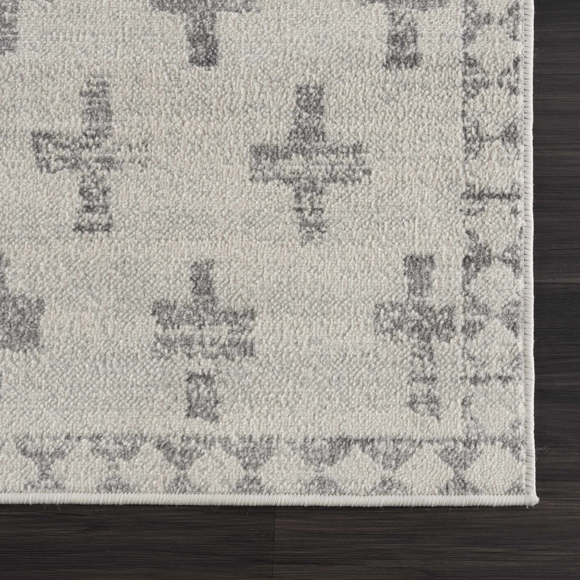Tigris Swiss Cross Ivory&Gray Area Rug - Clearance - Tree of Life