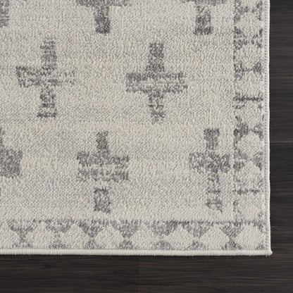 Tigris Swiss Cross Ivory&Gray Area Rug - Clearance - Tree of Life