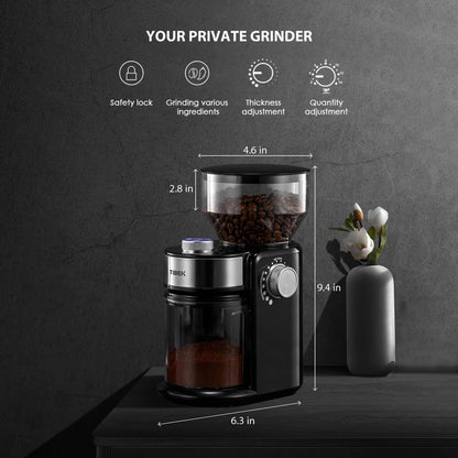 Electric Burr Coffee Grinder with 18 Settings - Tree of Life