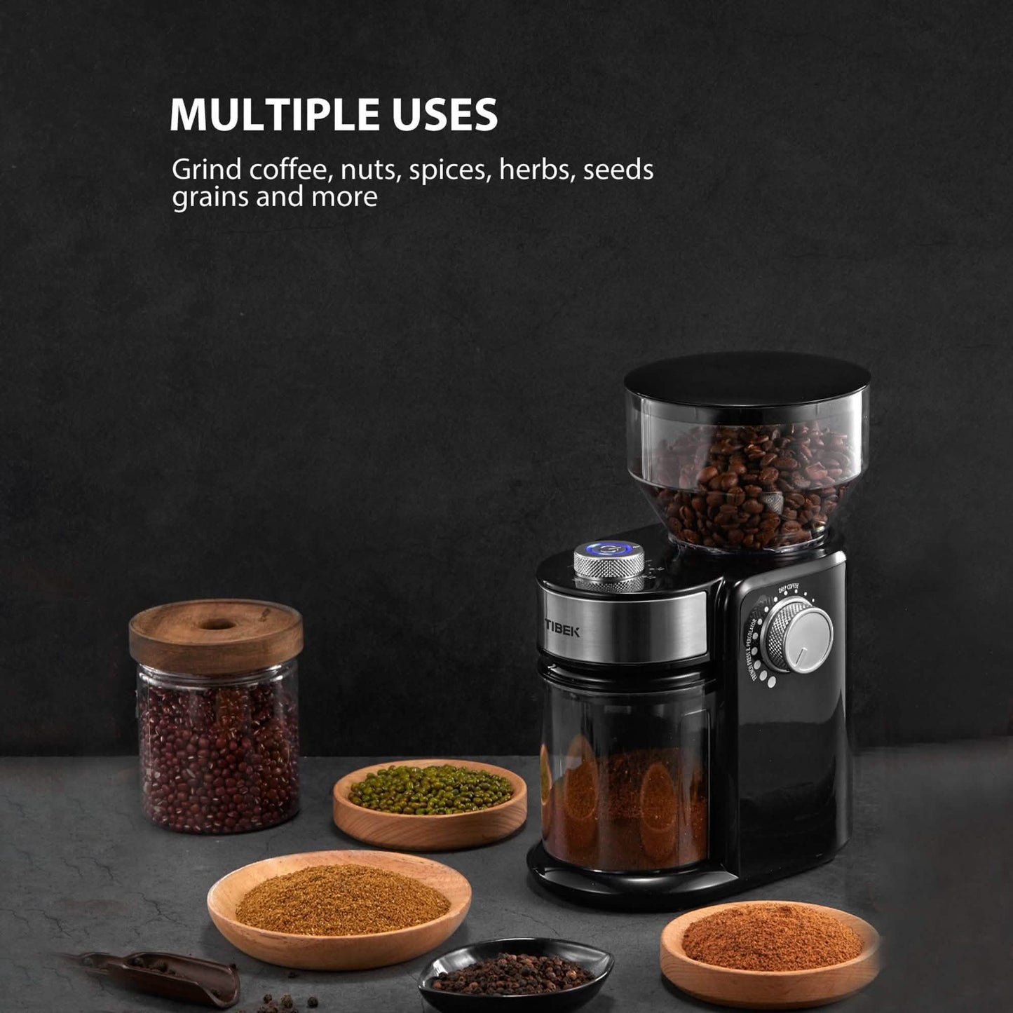 Electric Burr Coffee Grinder with 18 Settings - Tree of Life
