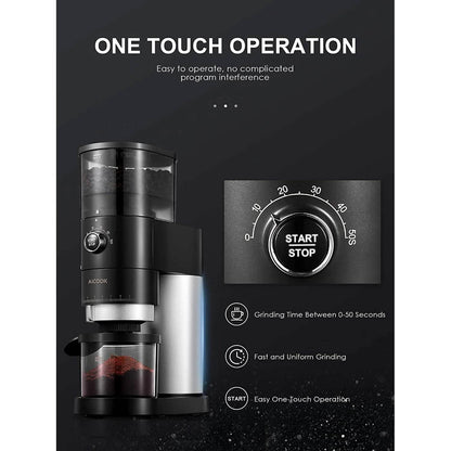 Electric Conical Burr Coffee Grinder - Tree of Life
