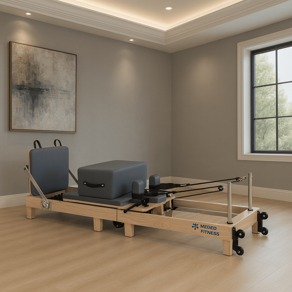 Folding Professional Solid Wood Pilates Reformer - Tree of Life