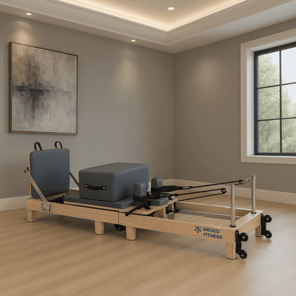 Folding Professional Solid Wood Pilates Reformer - Tree of Life