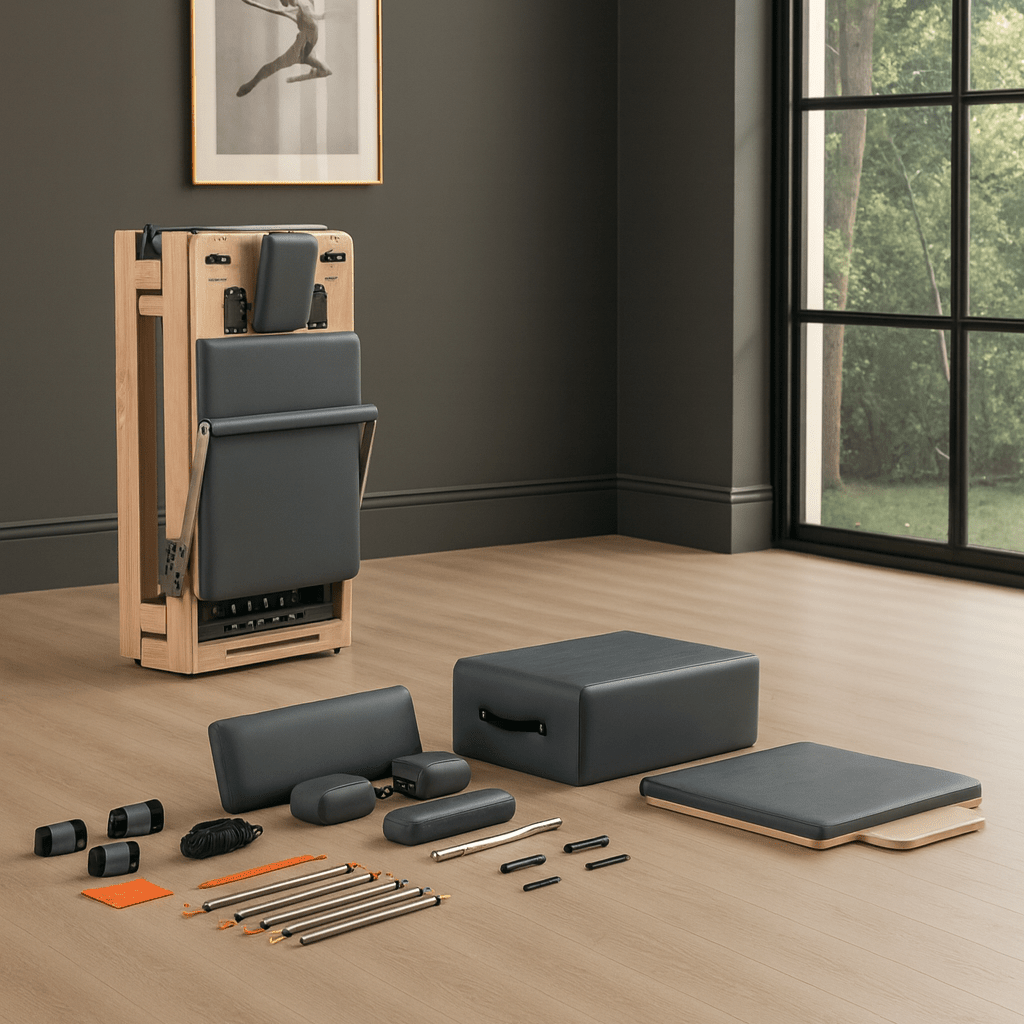 Folding Professional Solid Wood Pilates Reformer - Tree of Life