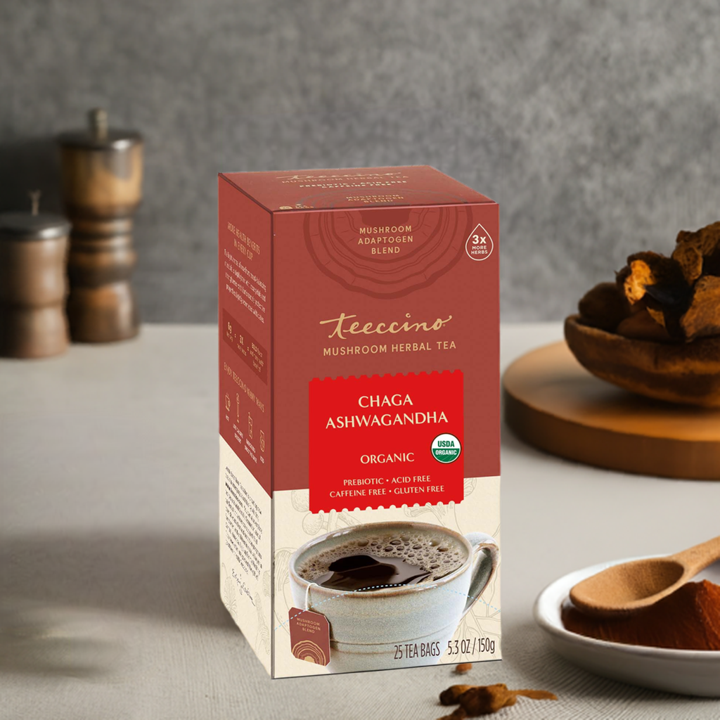 Chaga Ashwagandha Butterscotch Cream Mushroom Herbal Tea - Tree of Life