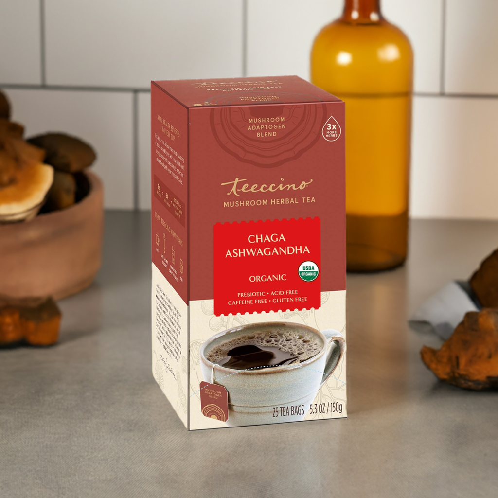 Chaga Ashwagandha Butterscotch Cream Mushroom Herbal Tea - Tree of Life