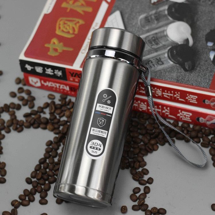 High Capacity Business Thermos Mug Stainless Steel Insulated Water Bottle Portable Vacuum Flask For Office Tea Mugs Vacuum Insulated Coffee Mug Spill Proof With Stainless Steel Travel Mugs Gift For Women Men - Tree of Life