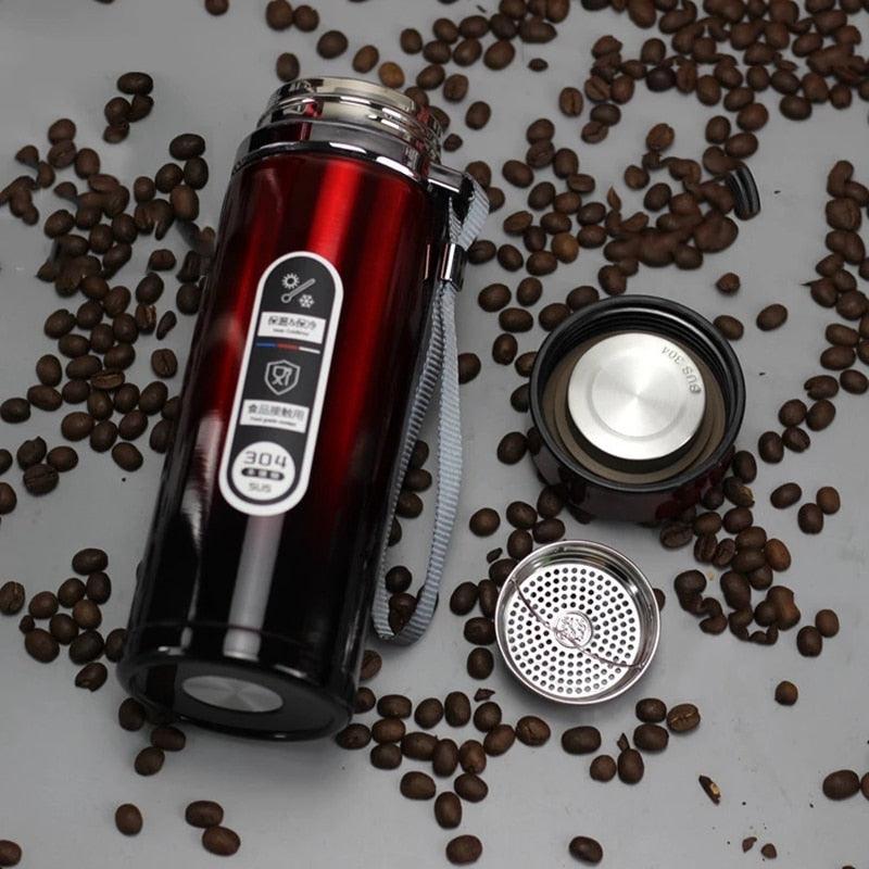 High Capacity Business Thermos Mug Stainless Steel Insulated Water Bottle Portable Vacuum Flask For Office Tea Mugs Vacuum Insulated Coffee Mug Spill Proof With Stainless Steel Travel Mugs Gift For Women Men - Tree of Life