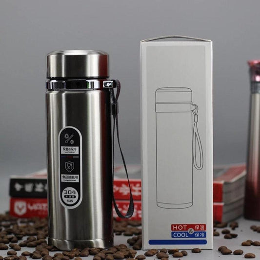 High Capacity Business Thermos Mug Stainless Steel Insulated Water Bottle Portable Vacuum Flask For Office Tea Mugs Vacuum Insulated Coffee Mug Spill Proof With Stainless Steel Travel Mugs Gift For Women Men - Tree of Life