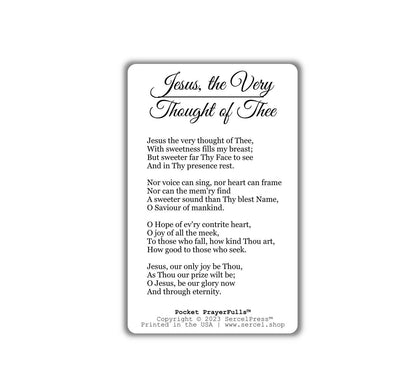 Jesus, the Very Thought of Thee: Pocket PrayerFulls™ | Durable Wallet Prayer Cards | Catholic Hymns - Tree of Life