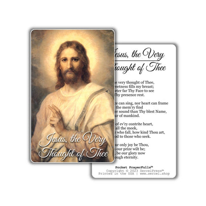 Jesus, the Very Thought of Thee: Pocket PrayerFulls™ | Durable Wallet Prayer Cards | Catholic Hymns - Tree of Life