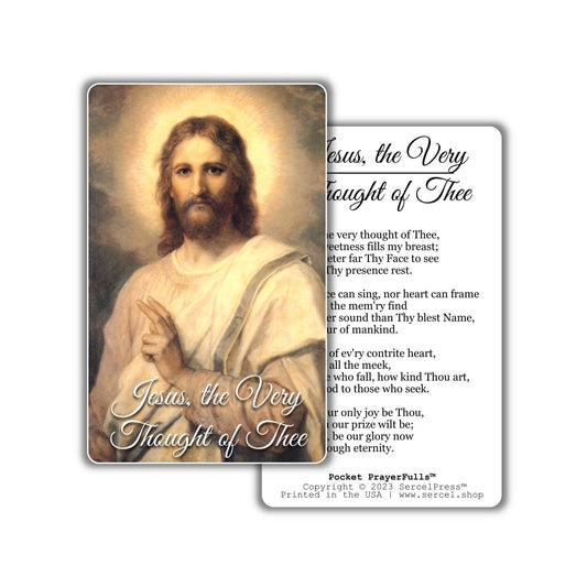 Jesus, the Very Thought of Thee: Pocket PrayerFulls™ | Durable Wallet Prayer Cards | Catholic Hymns - Tree of Life