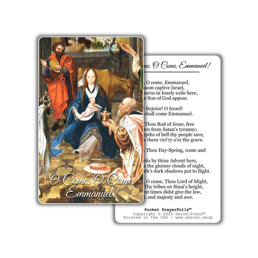 O Come, O Come, Emmanuel: Pocket PrayerFulls™ | Durable Wallet Prayer Cards | Advent, Christmas, Nativity Gift | Catholic Hymns - Tree of Life