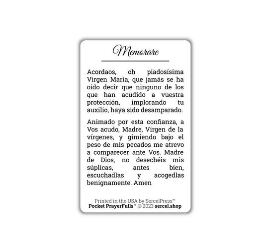 Memorare in Spanish: Pocket PrayerFulls™ | Durable Wallet Prayer Cards | Catholic Prayers - Tree of Life