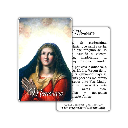 Memorare in Spanish: Pocket PrayerFulls™ | Durable Wallet Prayer Cards | Catholic Prayers - Tree of Life