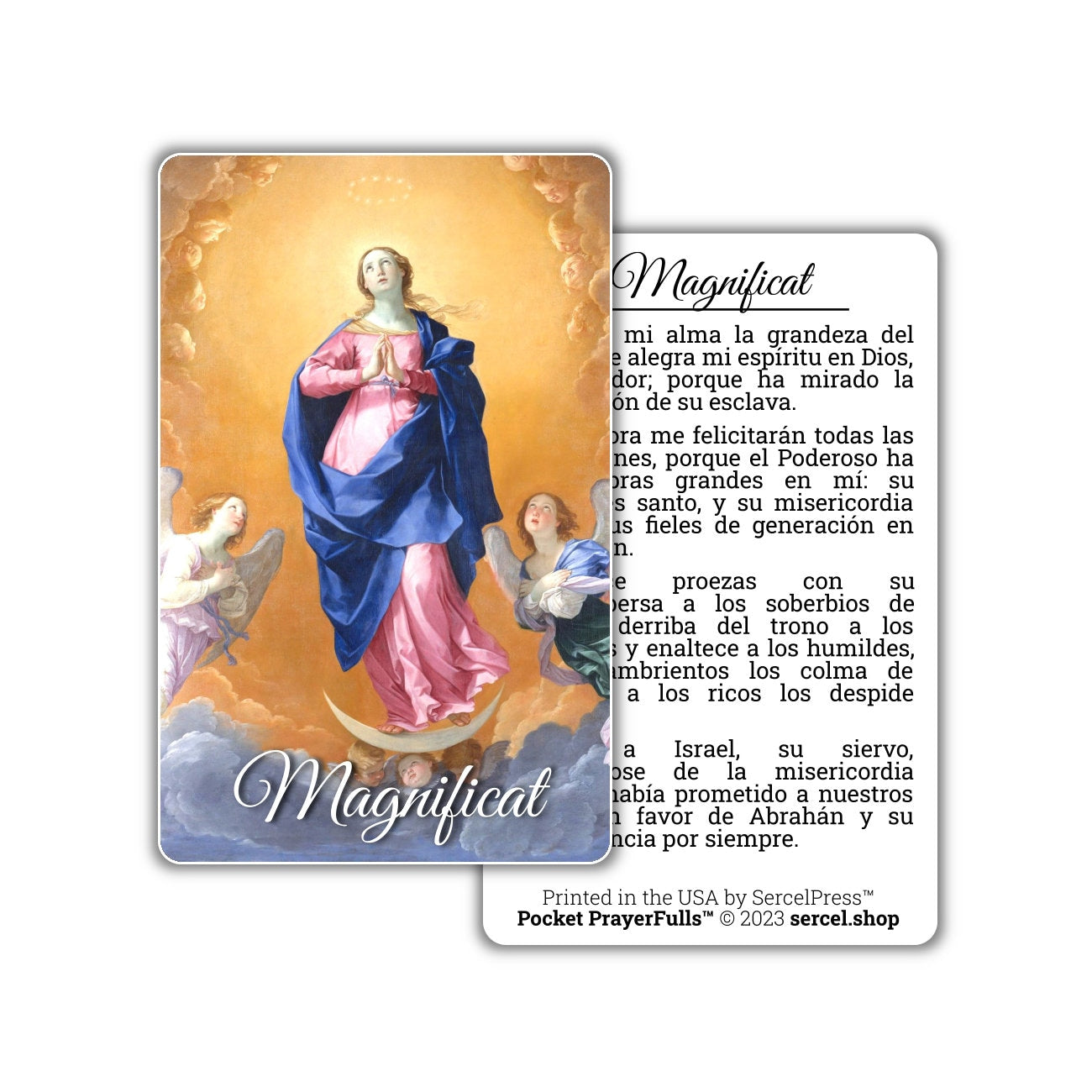Magnificat in Spanish: Pocket PrayerFulls™ | Durable Wallet Prayer Cards | Catholic Prayers - Tree of Life